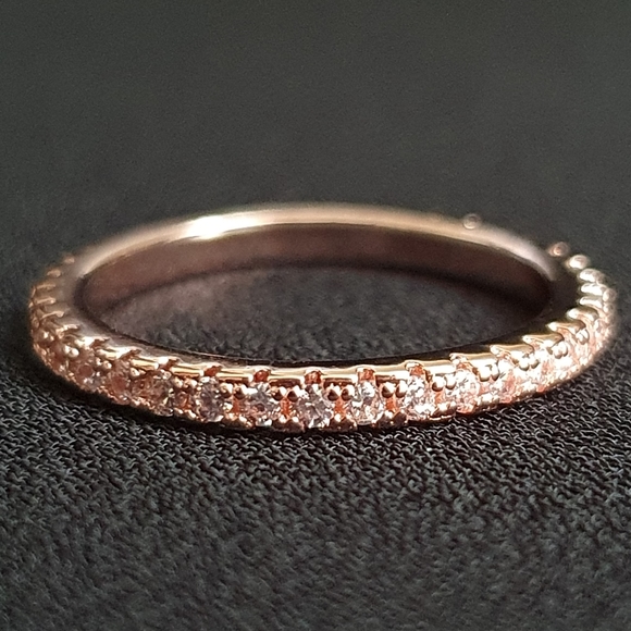 New Rose Gold Stackable Eternity Ring - Picture 2 of 5